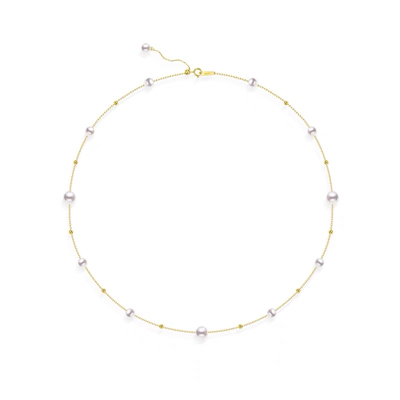 Starry Sky Pearl Necklace Silver Freshwater Pearl Clavicle Chain Holiday Gift for Women