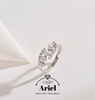 Ariel Silver Freshwater Pearl Ring 3-4mm Round Xiaomi Pearl Design Pearl Ring Women's New Style