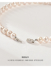 Round high light freshwater pearl necklace, white high-end jewelry gift