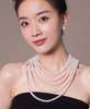 Ariel Fanyu S925 Silver Freshwater Pearl Necklace Near Round Multi Layer Necklace High End Banquet Jewelry for Women