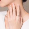 Ariel Silver Freshwater Pearl Ring 3-4mm Round Xiaomi Pearl Design Pearl Ring Women's New Style