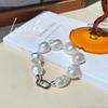 Ariel Original Large Colorful Baroque Pearl Bracelet Natural Fashion Simple and Atmospheric 925 Pure Silver