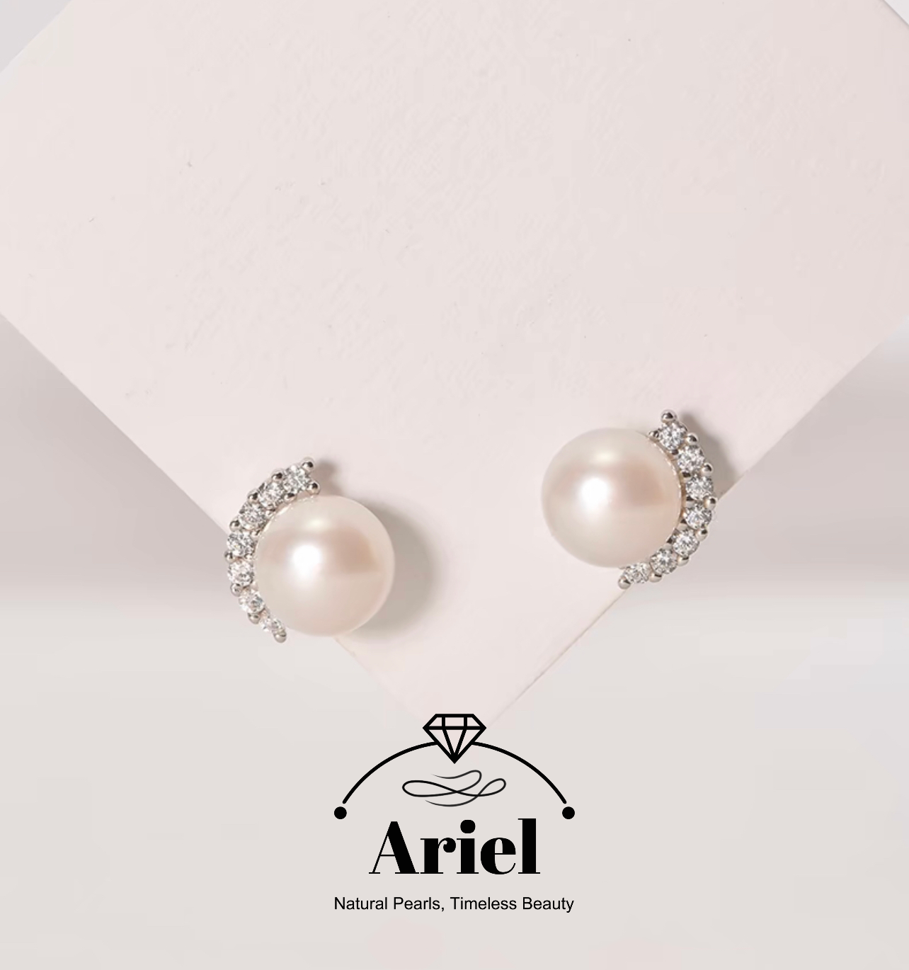 Ariel 925 Silver Freshwater Pearl Earrings 8-9mm Simple Commuting Jewelry