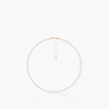 Natural freshwater pearl necklace, women's millet grain, 3.5-4.5mm,simple and versatile collarbone chain, neck chain