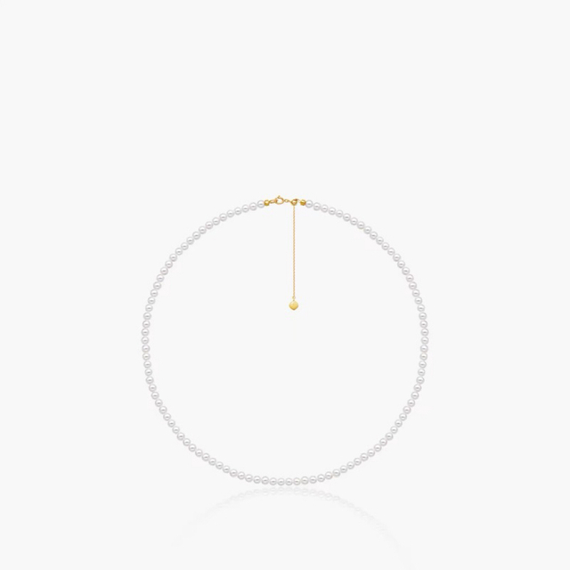 Natural freshwater pearl necklace, women's millet grain, 3.5-4.5mm,simple and versatile collarbone chain, neck chain