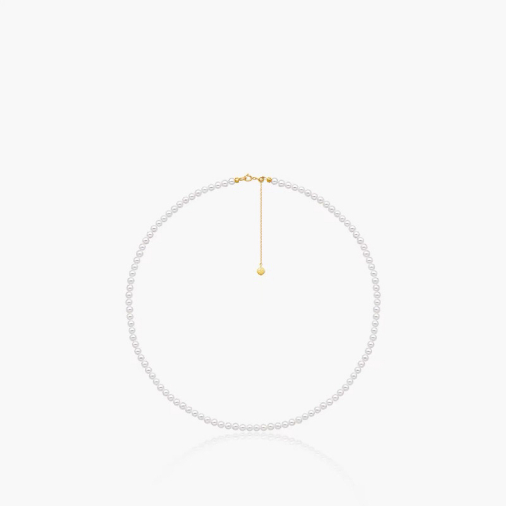 Natural freshwater pearl necklace, women's millet grain, 3.5-4.5mm,simple and versatile collarbone chain, neck chain