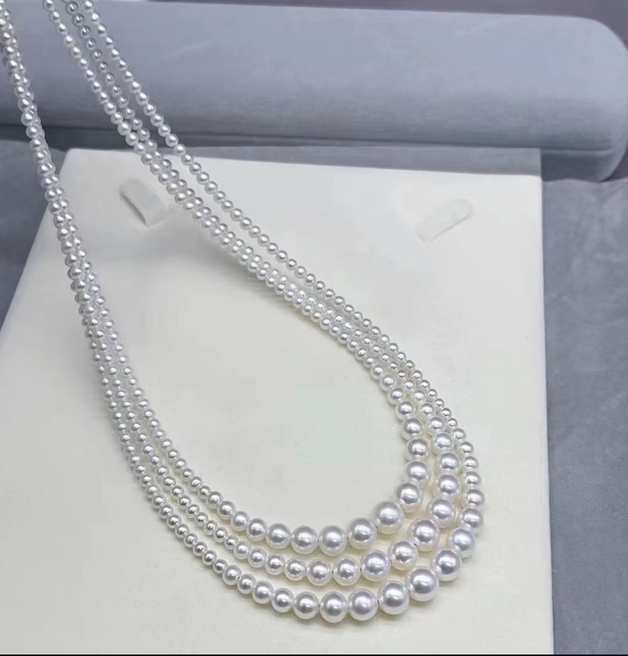 Ariel Gradient Smile Baby Freshwater Pearl Necklace Aurora 925 Pure Silver High Grade, Small And Medium Luxury