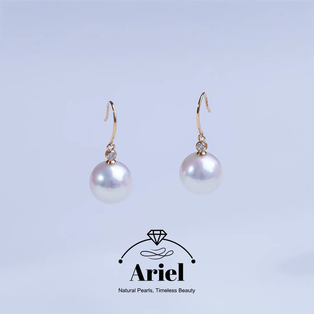Ariel Freshwater Pearl Jia Bai Li Pearl Ear Hook Earrings