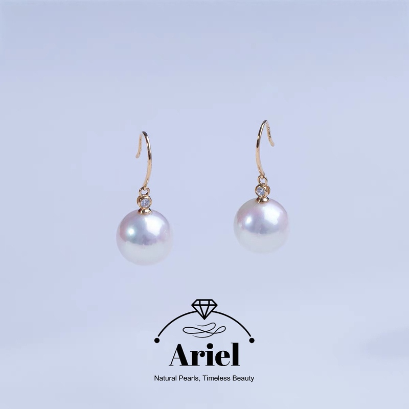 Ariel Freshwater Pearl Jia Bai Li Pearl Ear Hook Earrings
