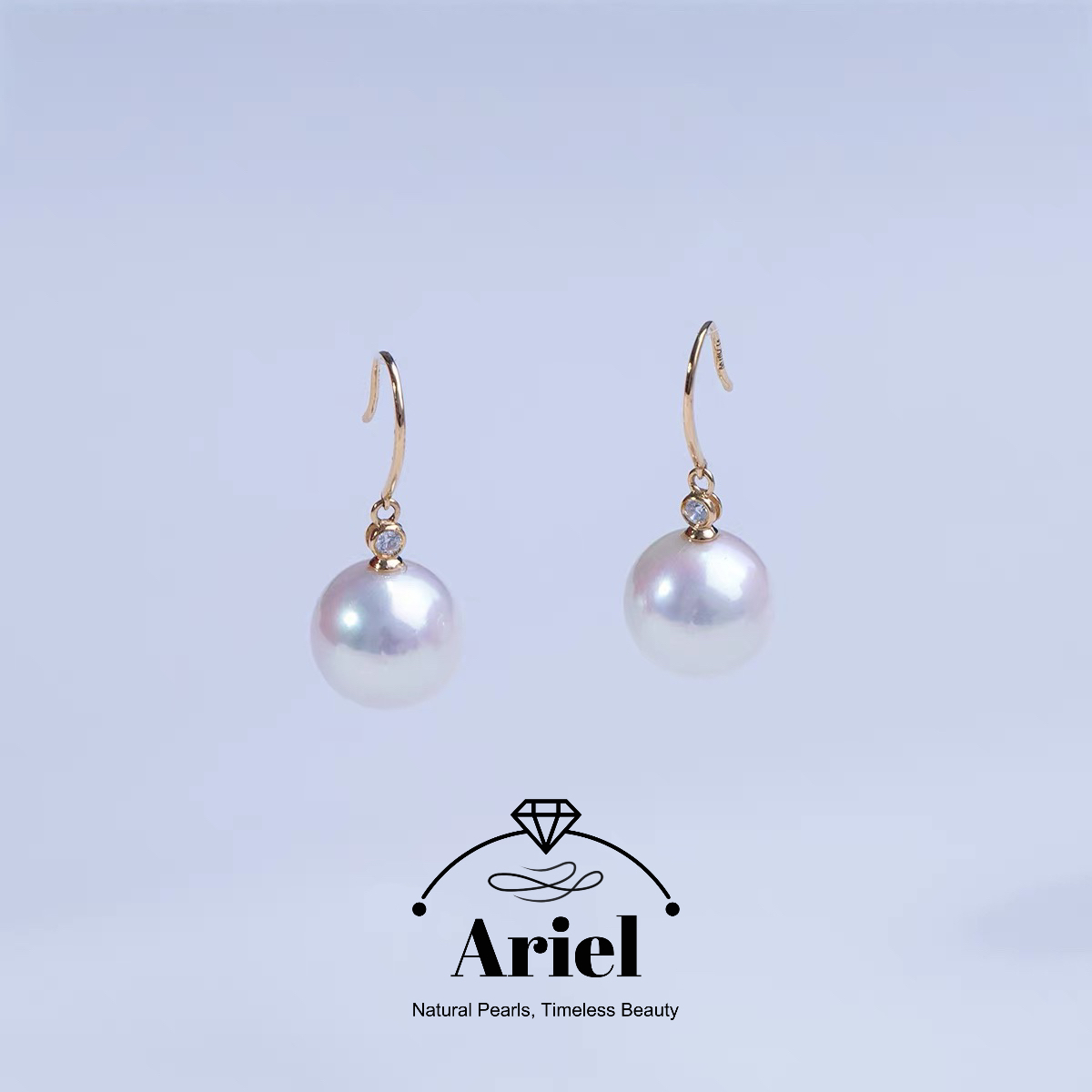 Ariel Freshwater Pearl Jia Bai Li Pearl Ear Hook Earrings