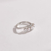 Ariel Silver Freshwater Pearl Ring 3-4mm Round Xiaomi Pearl Design Pearl Ring Women's New Style