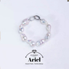 Ariel Original Large Colorful Baroque Pearl Bracelet Natural Fashion Simple and Atmospheric 925 Pure Silver