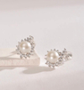 Ariel S925 Silver Freshwater Pearl Earrings 9-10mm White Small Fragrant Wind To Give To Girlfriend