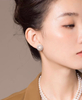 Ariel Star Man Silver S925 Freshwater Pearl Earrings 9-10mm Earrings As A Gift for Girlfriend