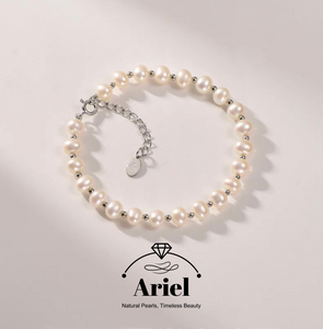 Ariel Freshwater Pearl 925 Silver 5-6mm Versatile Handmade Jewelry Gift for Girlfriend