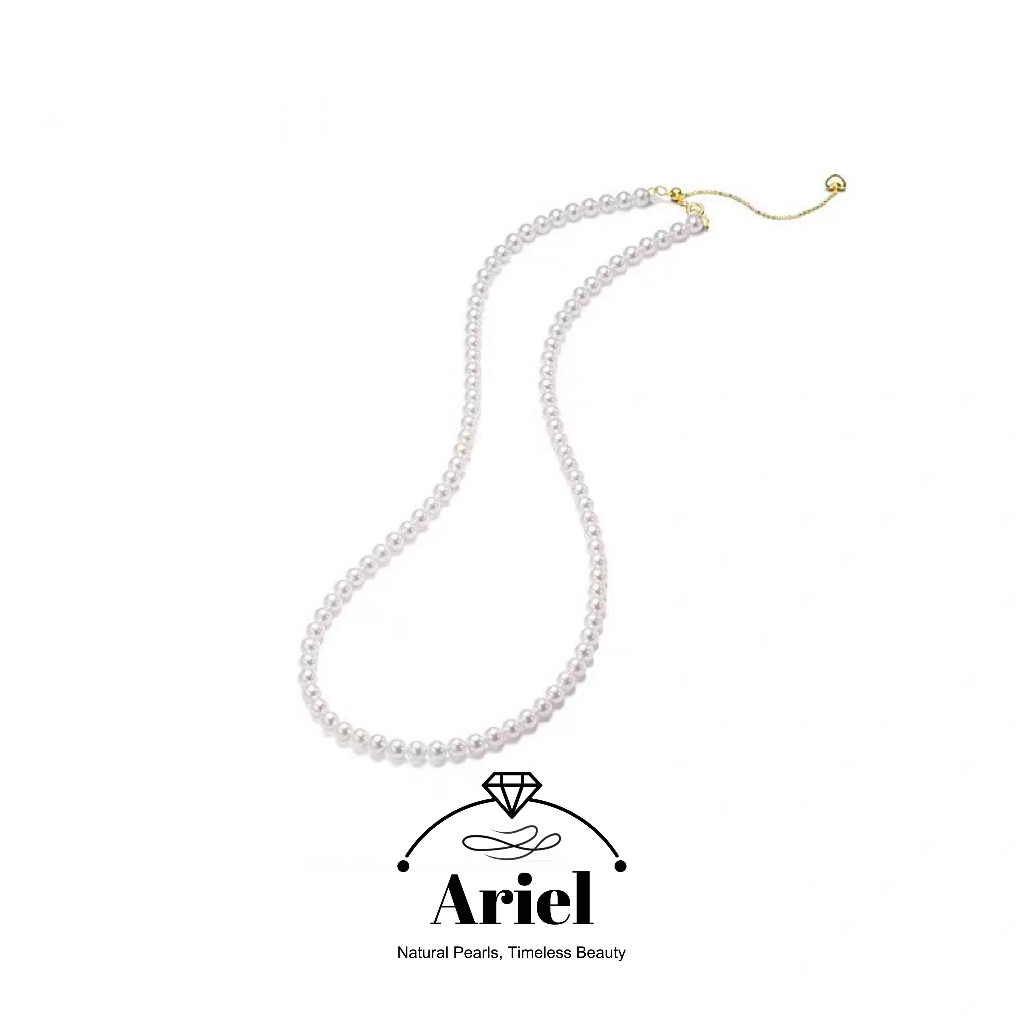 Natural freshwater pearl necklace, women's millet grain, 3.5-4.5mm,simple and versatile collarbone chain, neck chain