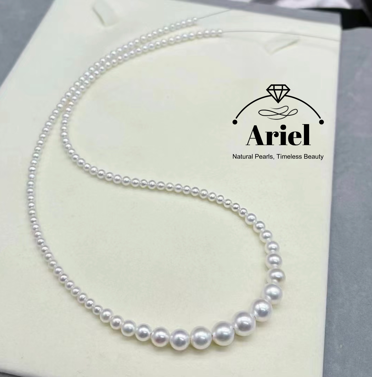 Ariel Gradient Smile Baby Freshwater Pearl Necklace Aurora 925 Pure Silver High Grade, Small And Medium Luxury