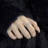 Ariel Silver Freshwater Pearl Ring 3-4mm Round Xiaomi Pearl Design Pearl Ring Women's New Style
