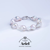 Ariel Original Large Colorful Baroque Pearl Bracelet Natural Fashion Simple and Atmospheric 925 Pure Silver