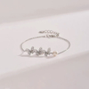 Ariel Pearl shallow butterfly S925 silver freshwater pearl bracelet 5-6mm Mantou shaped white butterfly jewelry D