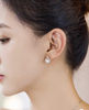 Ariel S925 Silver Freshwater Pearl Earrings 9-10mm White Small Fragrant Wind To Give To Girlfriend