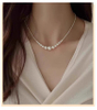 Ariel Gradient Smile Baby Freshwater Pearl Necklace Aurora 925 Pure Silver High Grade, Small And Medium Luxury