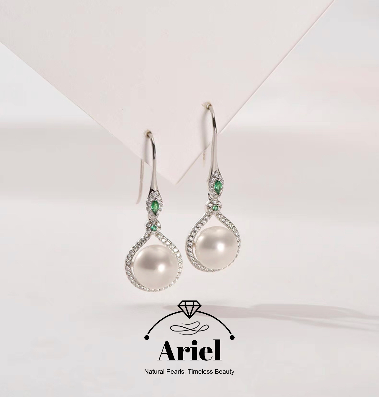 Ariel Pearl Earrings 8-9mm Freshwater Pearl Earrings Bright Mantou Pearl Elegant Jewelry