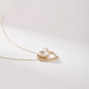 Ariel Pearl Necklace Freshwater Pearl Necklace 8-9mm White Minimalist Gift for Girlfriend