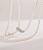 Ariel S925 Silver Freshwater Pearl Necklace 7-9mm White Water Drop/Meter shaped Gift