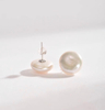 Ariel Pearl 925 Silver Freshwater Pearl Earrings 11-15mm Irregular Button Large Particle Pearl Earrings