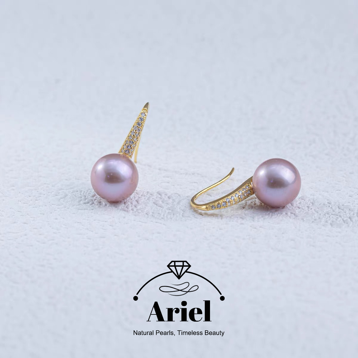 Ariel Freshwater Pearl And Purple Pearl Earrings Are Fashionable And Versatile Earrings Ear Hook