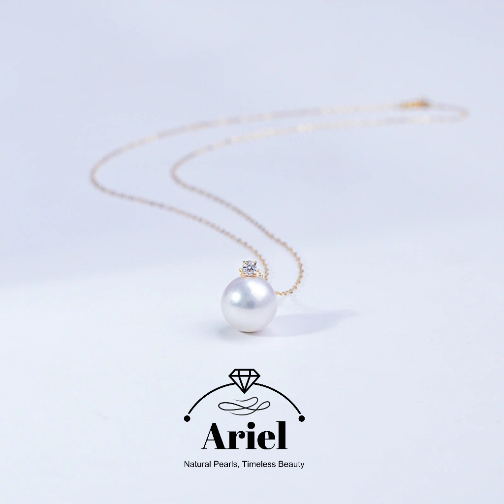 Ariel Dai Fei's Round Pearl Necklace, Sweater Chain, Light Luxury, Niche Necklace, Pure Silver Collarbone Chain