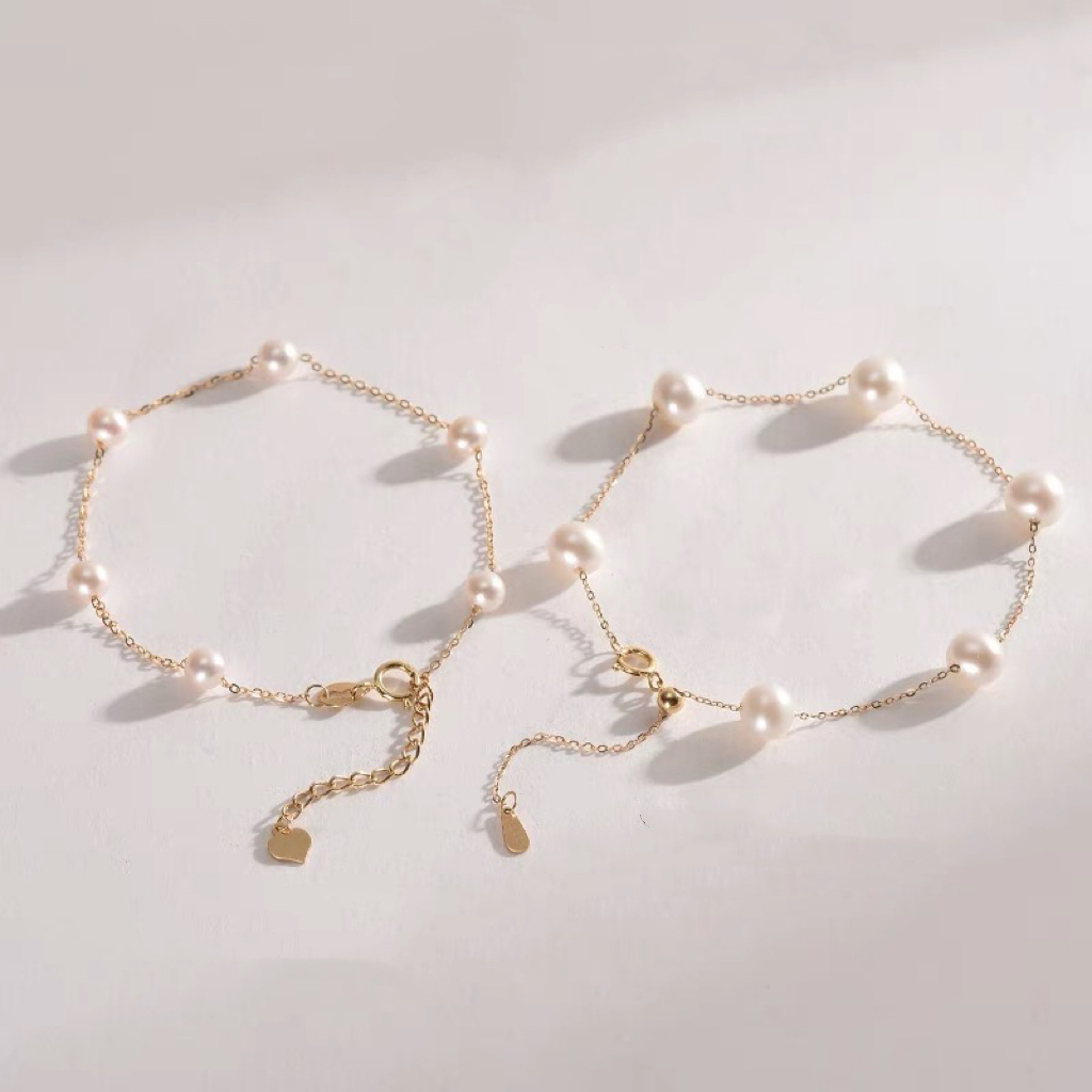 Ariel Freshwater Pearl Bracelet with Starry Sky Design, Light Luxury Jewelry, Holiday Gift for Women