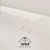 Ariel Freshwater Pearl Earrings 3-6mm Round Xiaomi Bead Earrings for Autumn And Winter Versatile Jewelry Gifts for Best Friends