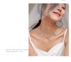 Ariel Star Frost Freshwater Pearl Necklace Women's Pattern Chain 4-5mm White Near Round Bead Necklace