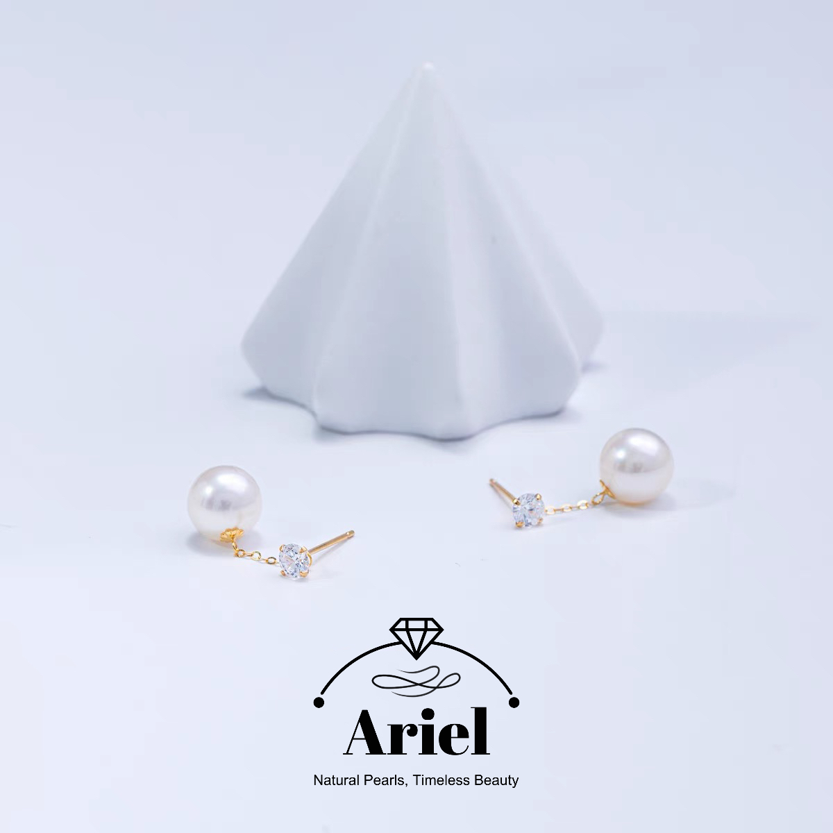 Ariel Natural freshwater pearl wind blowing earrings with fairy like aura, high-end feeling earrings