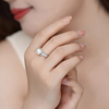 Ariel Flower Stance 8-9mm Round Pearl Seedless Freshwater Pearl Ring S925 Silver Ring Single Pearl Female
