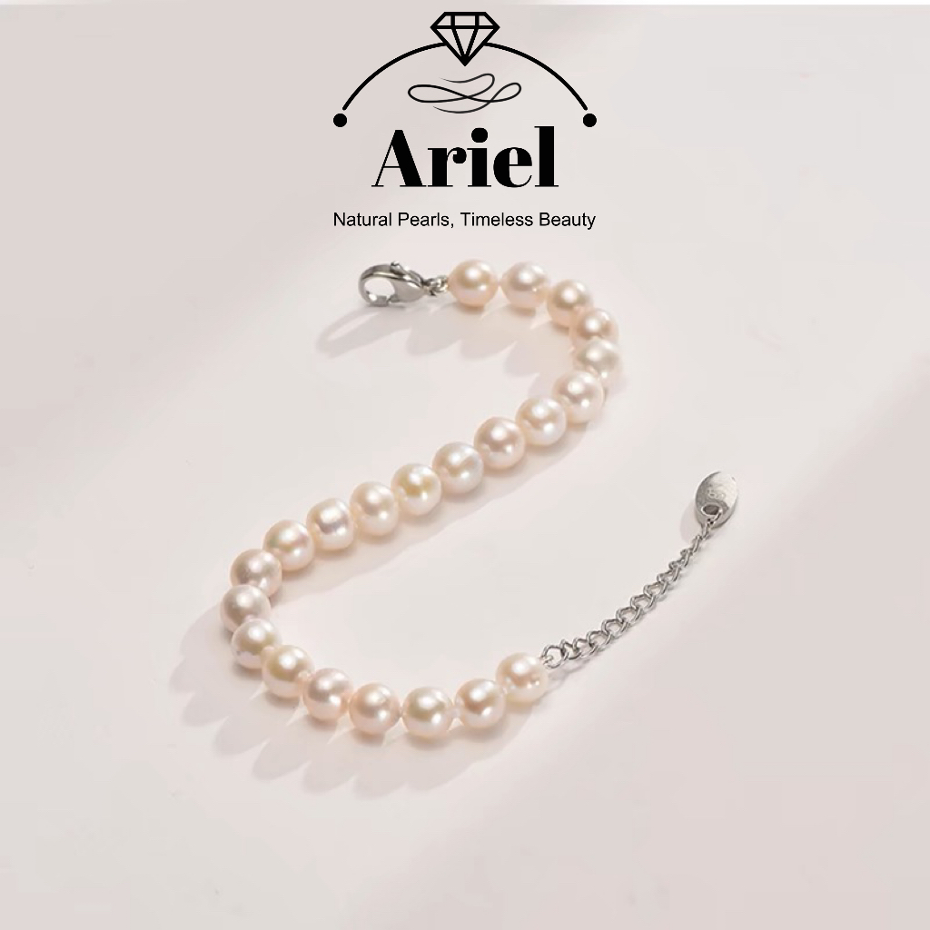 Ariel Freshwater Pearl Bracelet Casual And Simple White Pearl Bracelet Fashionable Gift