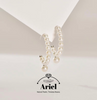 Ariel Freshwater Pearl Earrings 3-6mm Round Xiaomi Bead Earrings for Autumn And Winter Versatile Jewelry Gifts for Best Friends