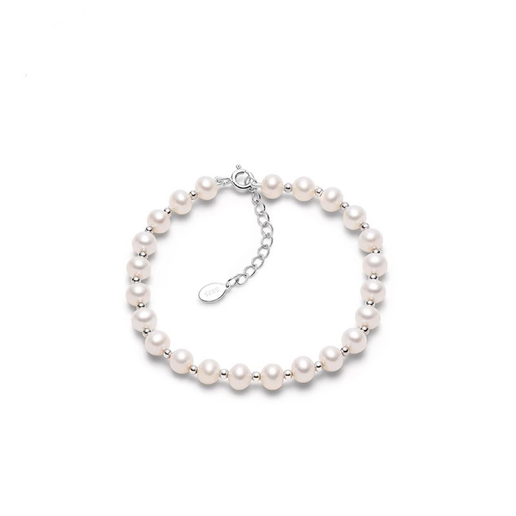 Ariel Freshwater Pearl 925 Silver 5-6mm Versatile Handmade Jewelry Gift for Girlfriend
