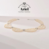 Ariel Star Frost Freshwater Pearl Necklace Women's Pattern Chain 4-5mm White Near Round Bead Necklace