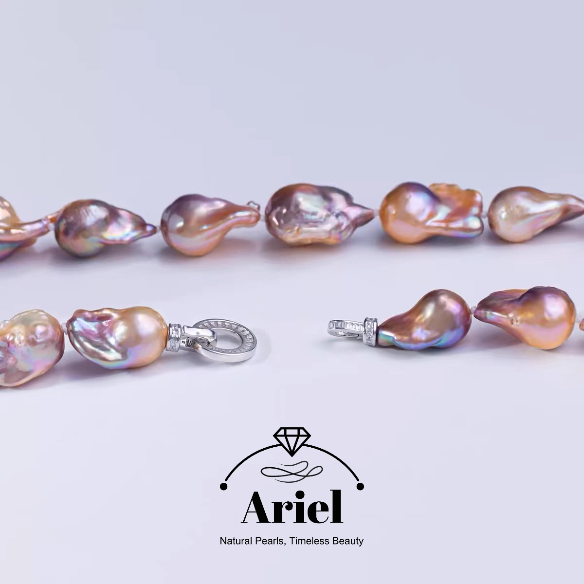 Ariel Freshwater Pearl ColourBaroque Necklace 9-12mm Classic Fashion