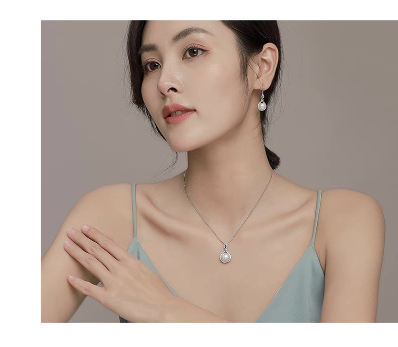 Ariel Pearl Earrings 8-9mm Freshwater Pearl Earrings Bright Mantou Pearl Elegant Jewelry