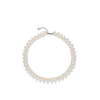 925 Silver 3-7mm White Natural Freshwater Nearly Round Pearl Necklace For Wedding Dress Women