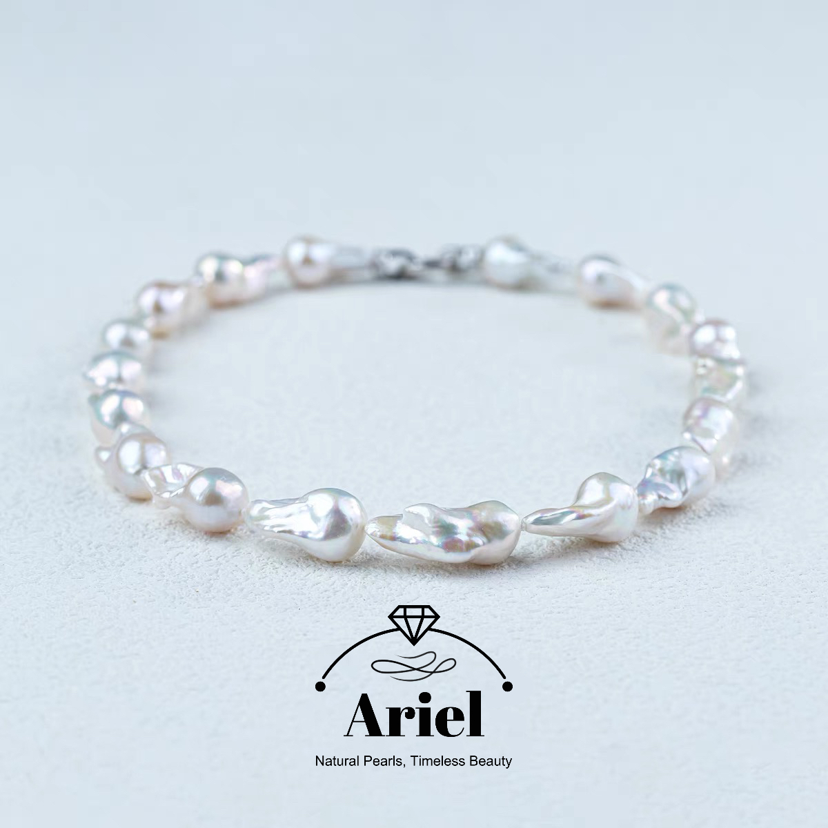 Ariel Freshwater Pearl Baroque Necklace 9-12mm Classic Fashion