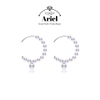 Ariel Freshwater Pearl Earrings 3-6mm Round Xiaomi Bead Earrings for Autumn And Winter Versatile Jewelry Gifts for Best Friends