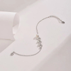 Ariel Pearl shallow butterfly S925 silver freshwater pearl bracelet 5-6mm Mantou shaped white butterfly jewelry D
