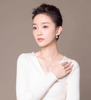 Ariel Qingrou 8-9mm 925 Silver Freshwater Pearl Earrings Fashion Jewelry Classic Design