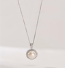Ariel Far Love Set 925 Silver Freshwater Pearl Pendant Ring Two Piece Set Birthday Gift for Girlfriend