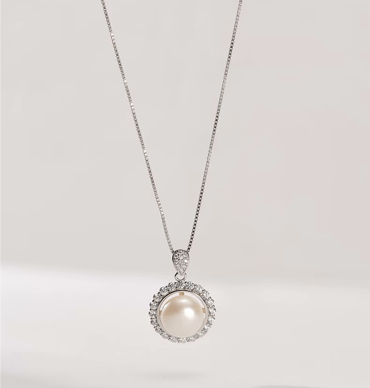 Ariel Far Love Set 925 Silver Freshwater Pearl Pendant Ring Two Piece Set Birthday Gift for Girlfriend